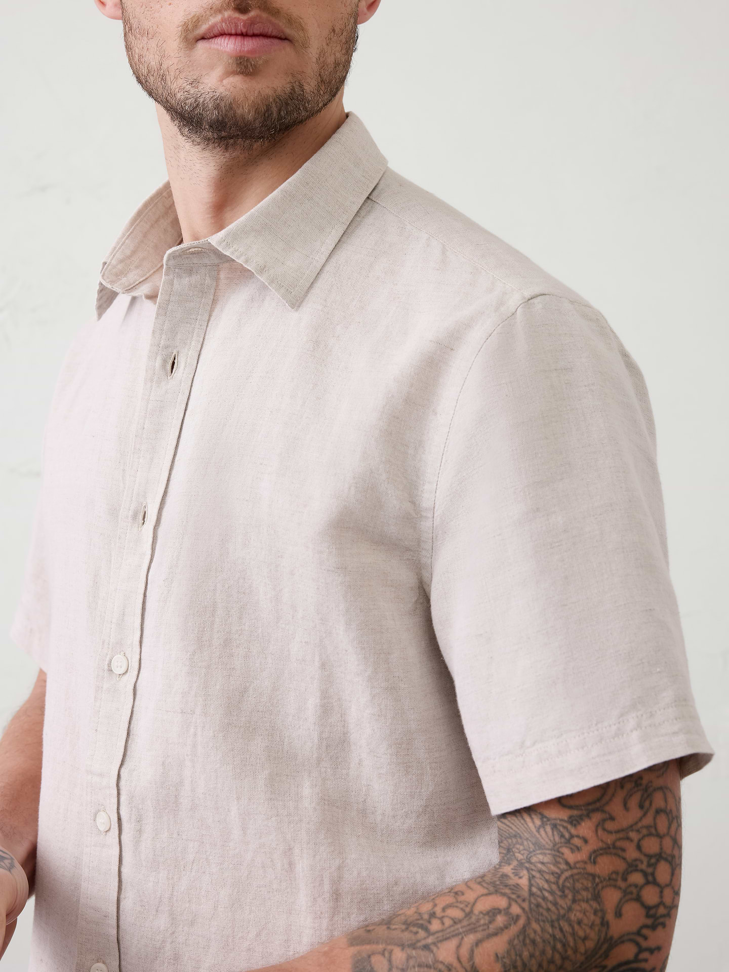Image number 8 showing, Standard-Fit Linen-Blend Shirt