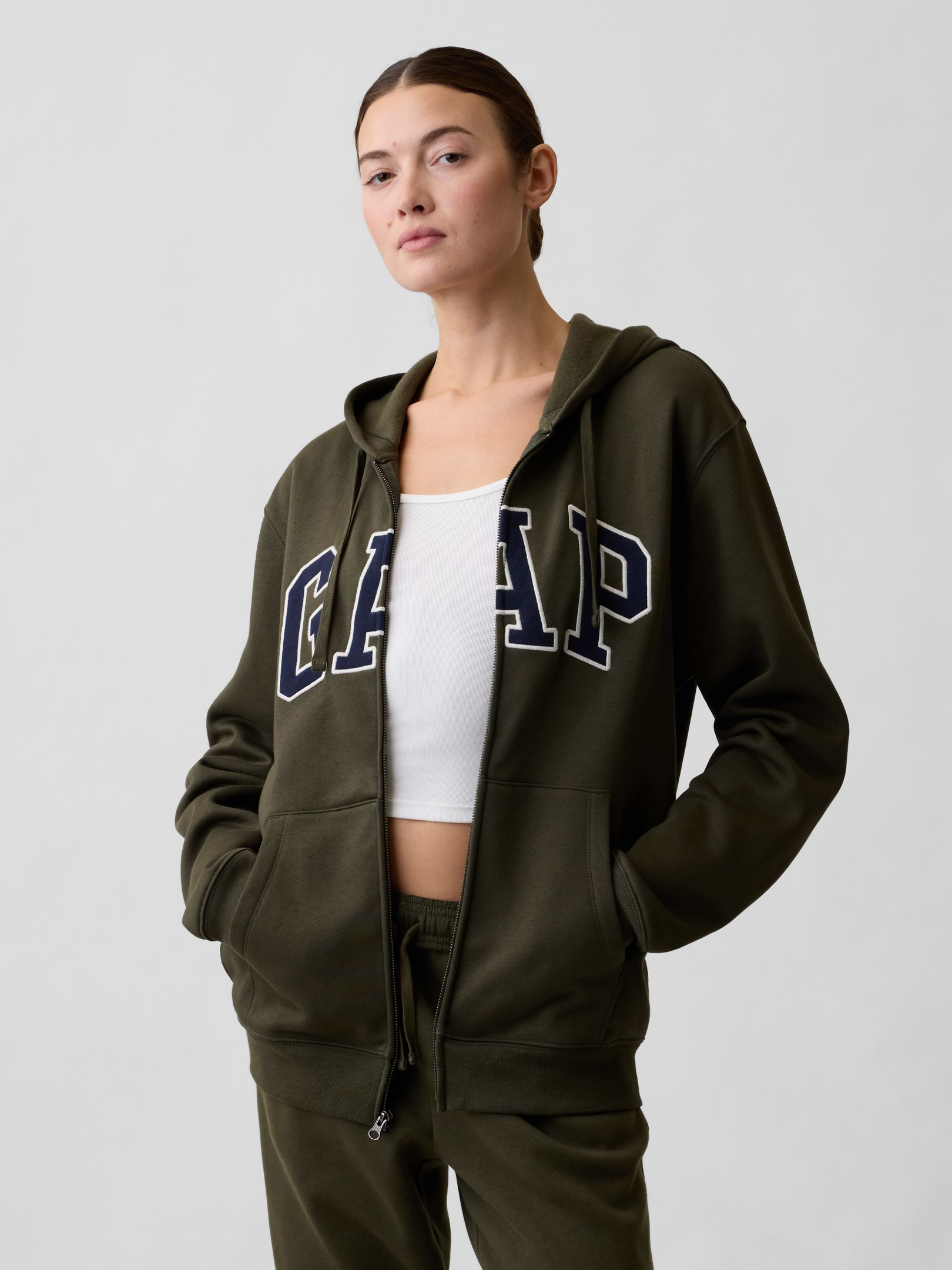 Adult Relaxed Gap Logo Zip Hoodie | Gap Factory