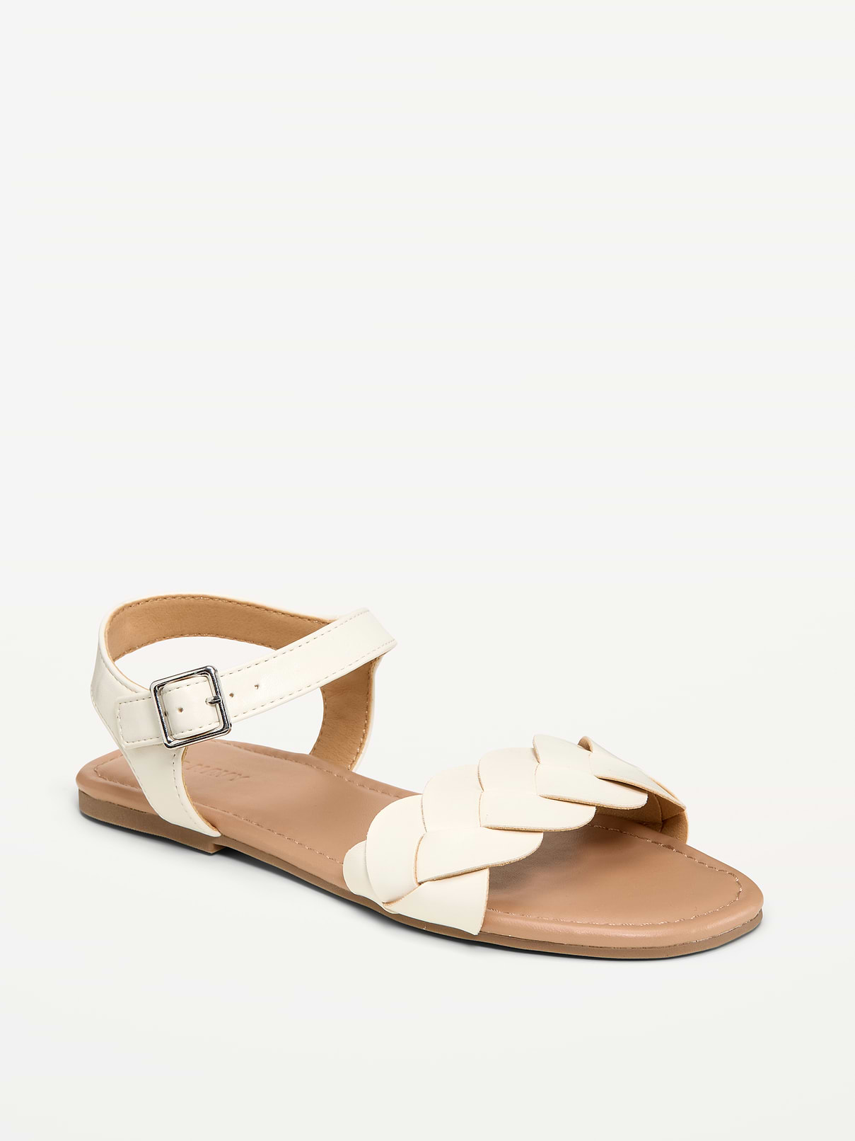 Image number 1 showing, Faux-Leather Braided-Strap Sandals for Girls