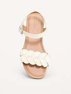 Image number 2 showing, Faux-Leather Braided-Strap Sandals for Girls