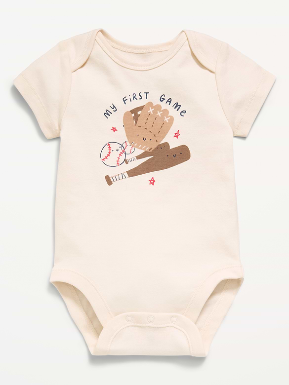 Cache-couche à manches courtes à imprimé pour bébé