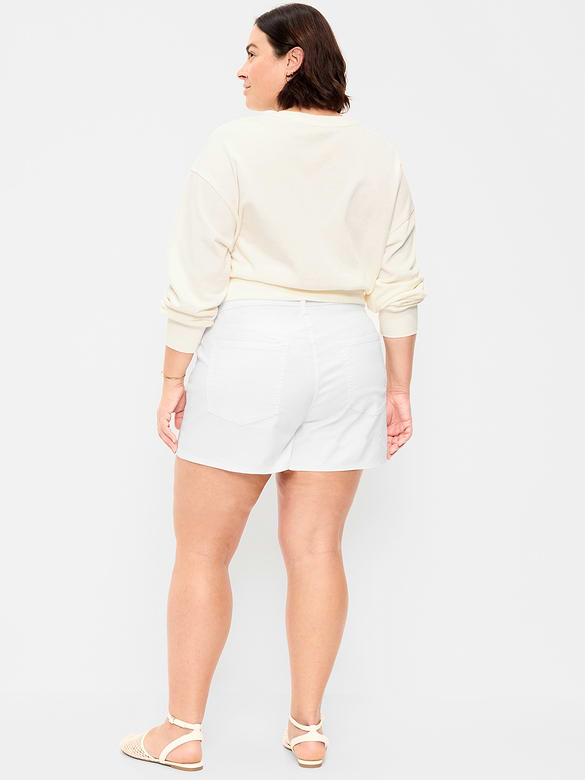 Short Wow en denim à taille haute, entrejambe de 10 cm