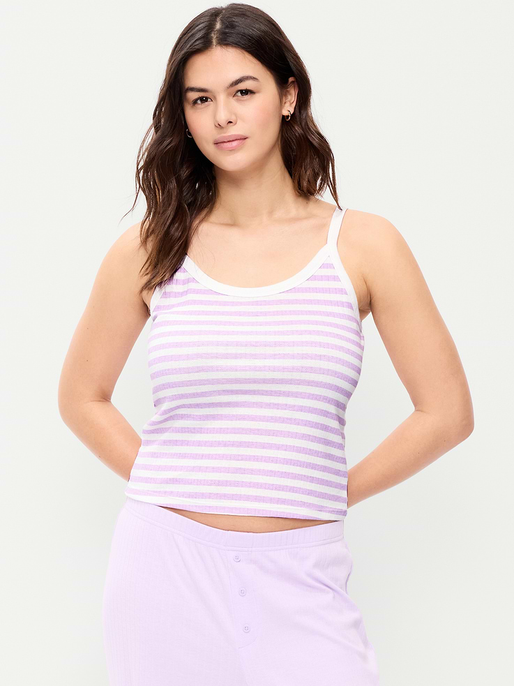 Image 5 of 6, Pointelle Cami Tank Top
