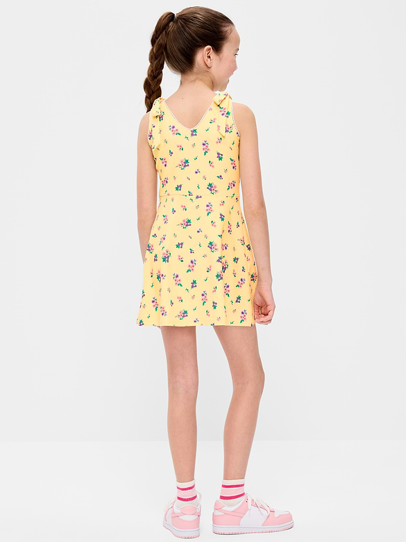 PowerSoft Sleeveless Tie-Strap Athletic Dress for Girls