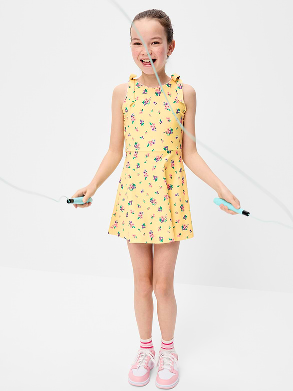 PowerSoft Sleeveless Tie-Strap Athletic Dress for Girls