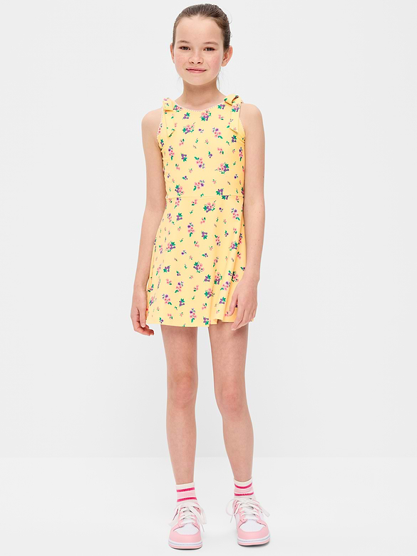 PowerSoft Sleeveless Tie-Strap Athletic Dress for Girls