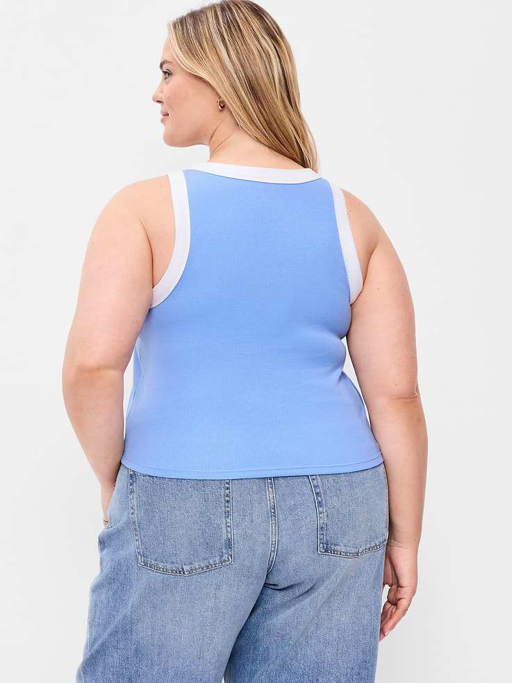 L'image numéro 9 présente Camisole courte moulante à imprimé