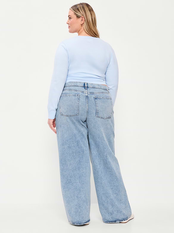 Low-Rise Baggy Wide-Leg Jeans