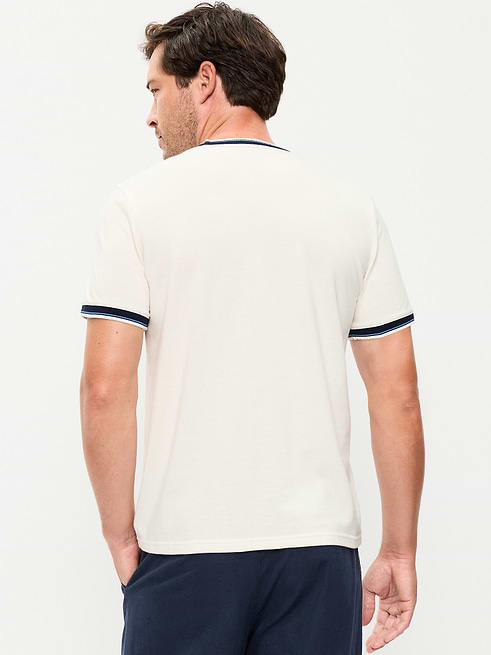 Crew-Neck Pique T-Shirt | Old Navy YUNA LAYERED PIQUE SHIRT 