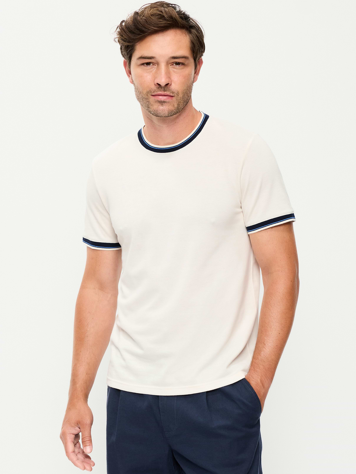Crew-Neck Pique T-Shirt