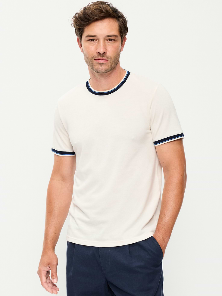 Image number 1 showing, Crew-Neck Pique T-Shirt