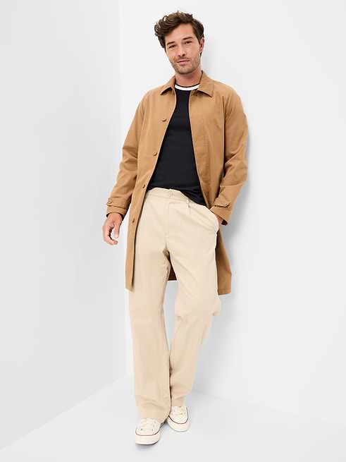 dress pants and t shirt Short Men's Short Rise Traveler Tech Performance Custom Tailored Long Sleeve T Old Navy Men's Crew-Neck Pique