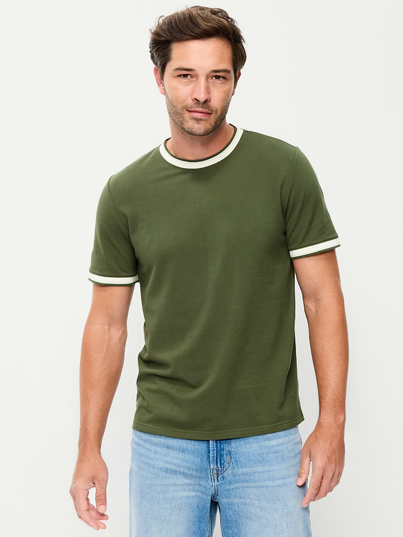 Crew-Neck Pique T-Shirt