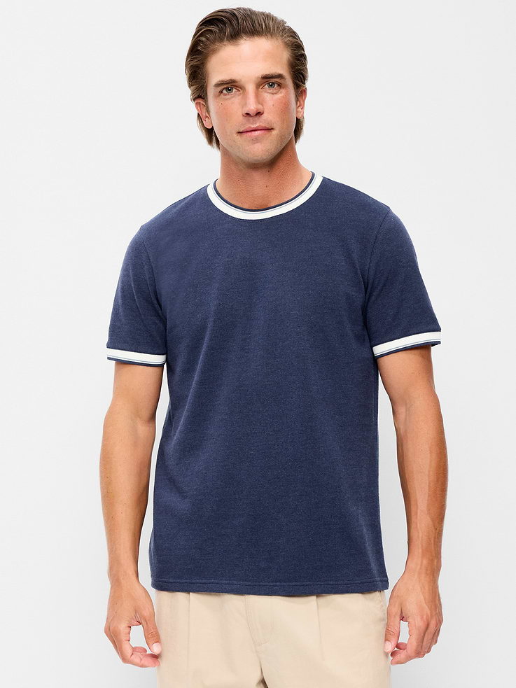 Image number 1 showing, Crew-Neck Pique T-Shirt