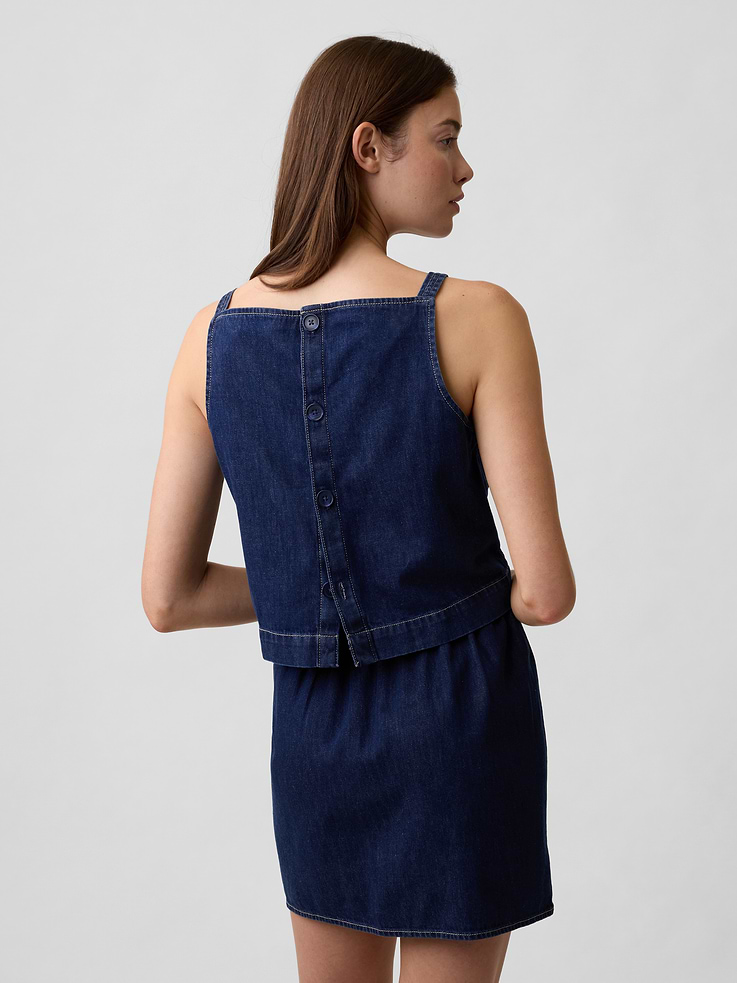 Image 2 of 5, Denim Shell Tank Top