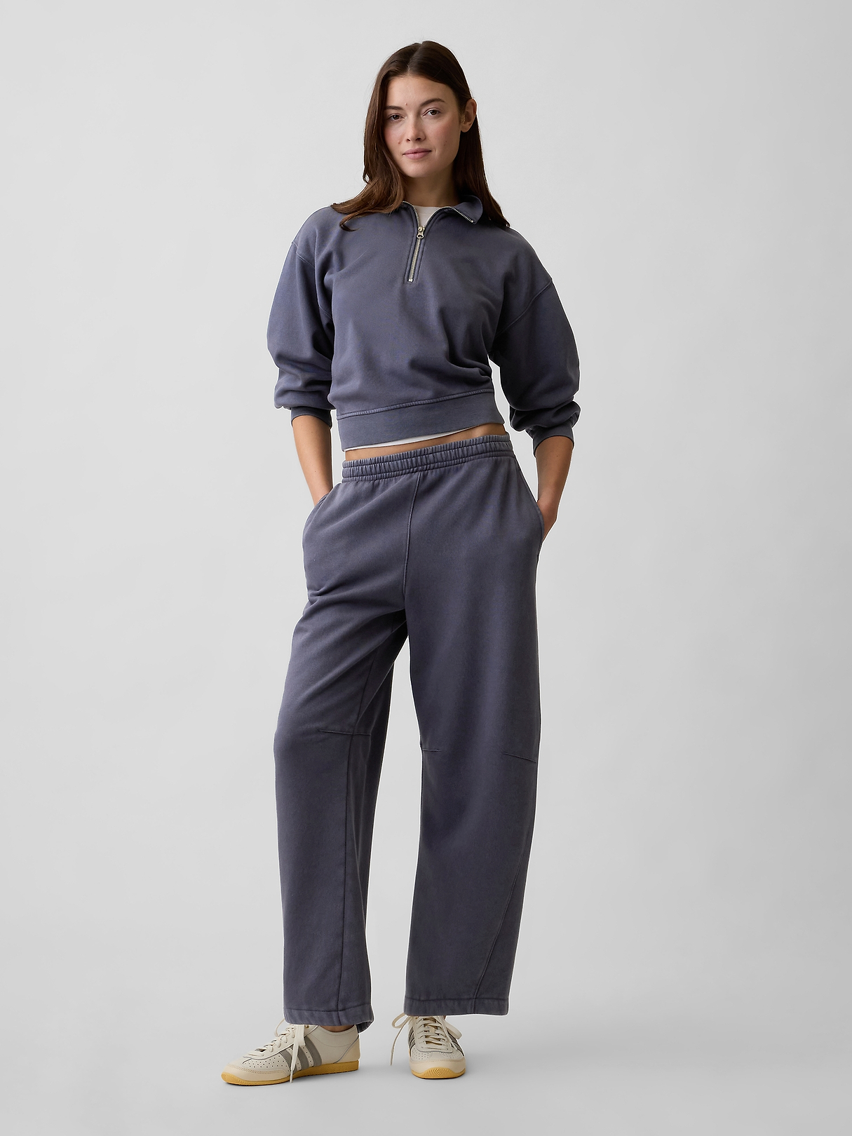 Relaxed Fleece Half-Zip Sweatshirt | Gap Factory