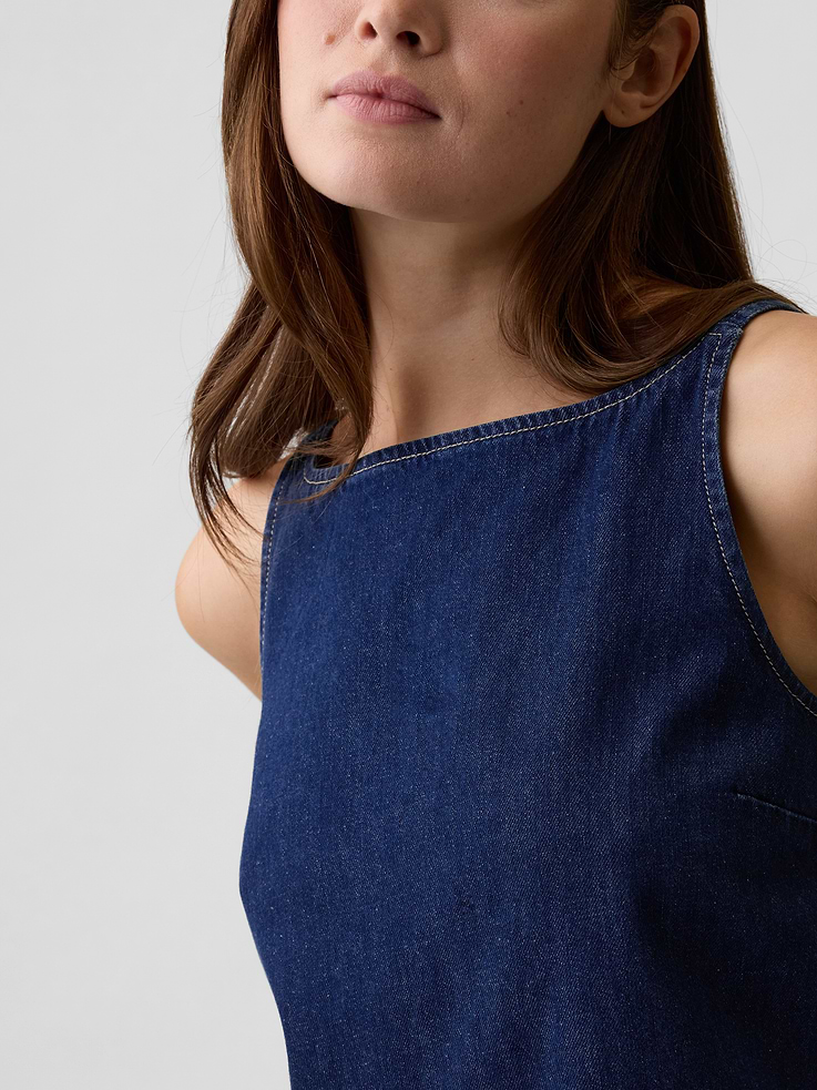 Image 4 of 5, Denim Shell Tank Top