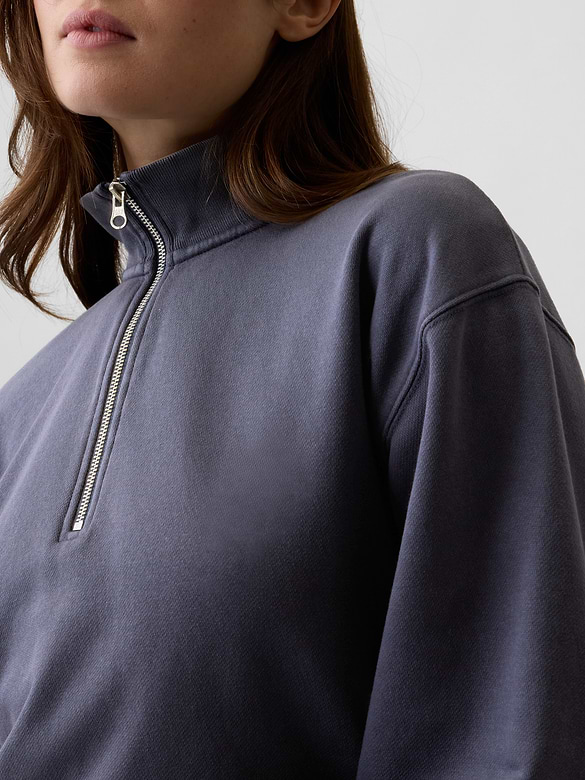 Relaxed Fleece Half-Zip Sweatshirt