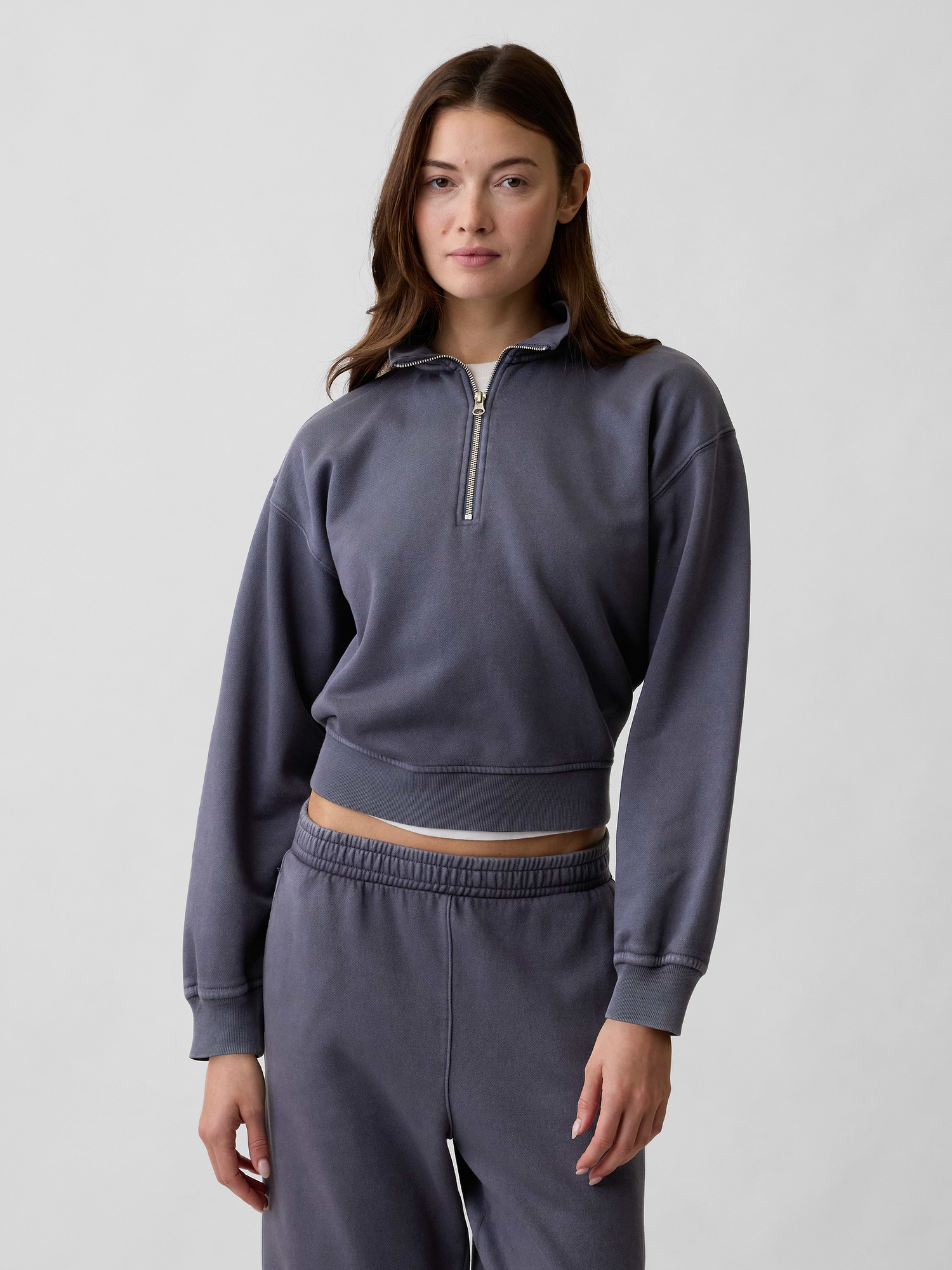 Relaxed Fleece Half-Zip Sweatshirt | Gap Factory