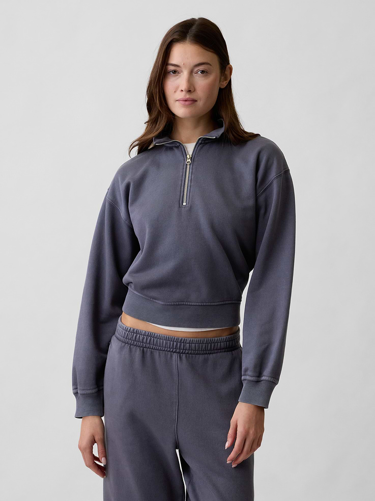 Image number 1 showing, Relaxed Fleece Half-Zip Sweatshirt