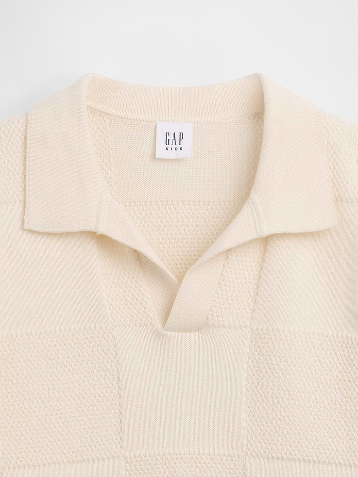 Image number 4 showing, Kids 100% Cotton Checkered Sweater Shirt