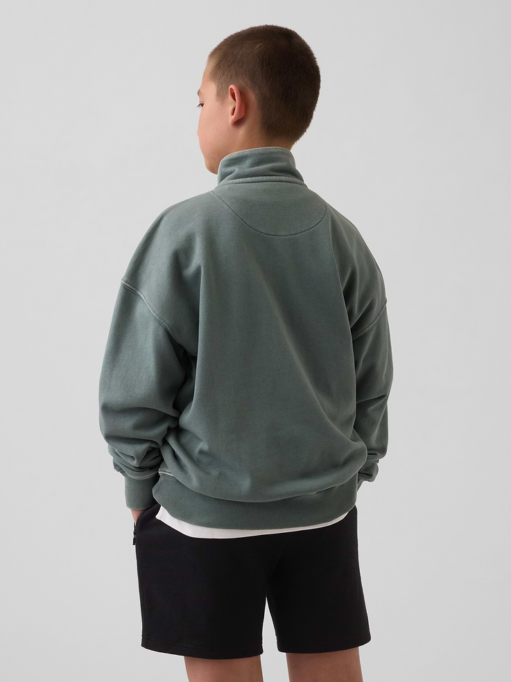 Image number 3 showing, Kids VintageSoft Terry Relaxed Half-Zip Pullover