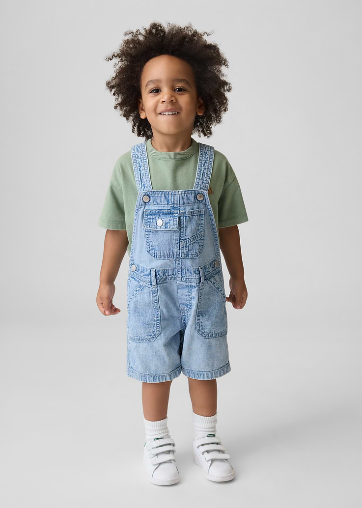 Image number 1 showing, Baby & Toddler Denim Shortalls
