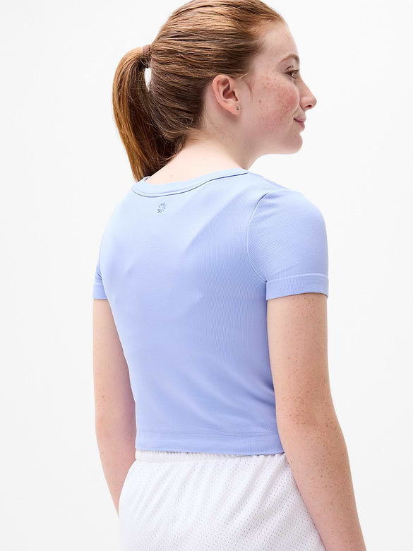 Athleta Girl Rise Above Rib Scoop Tee