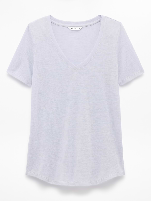 Breezy Scoop V-Neck Tee