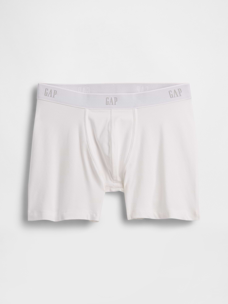 Image number 1 showing, 5" Organic Stretch Cotton Boxer Briefs