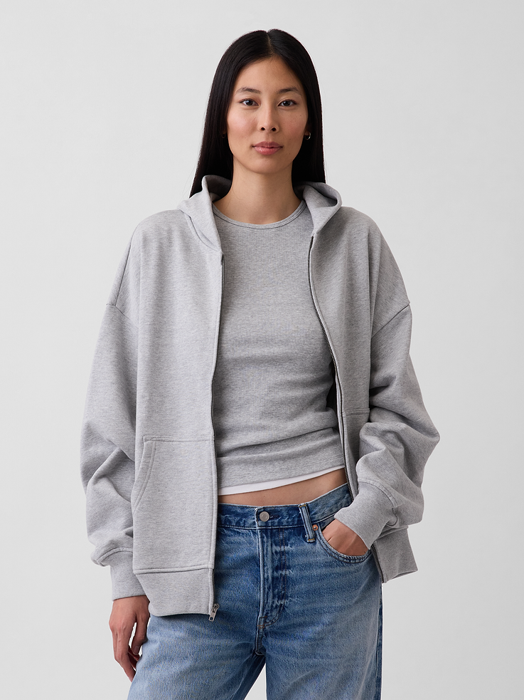 Image number 5 showing, Adult Heavyweight Oversized Zip Hoodie