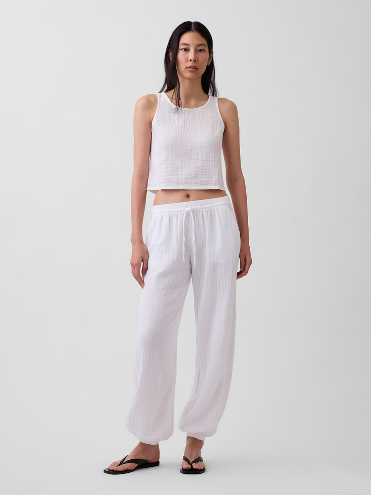 Image number 1 showing, Cotton Gauze Easy Joggers