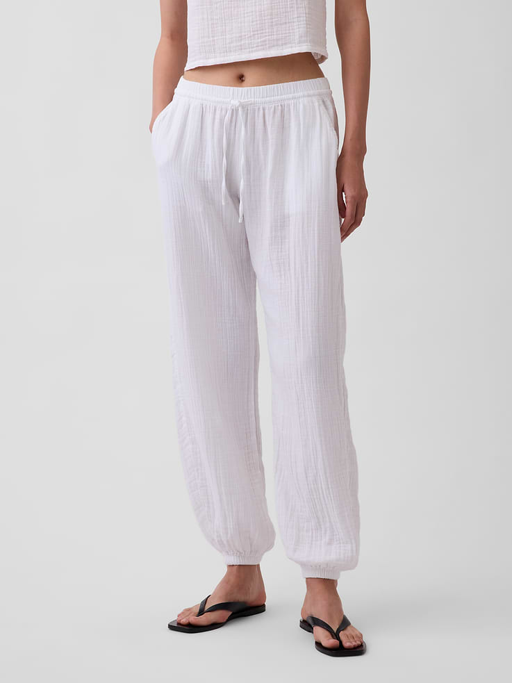 Image number 2 showing, Cotton Gauze Easy Joggers