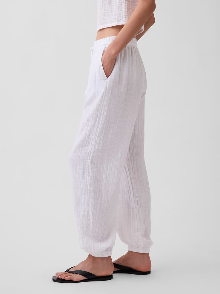 Image number 3 showing, Cotton Gauze Easy Joggers
