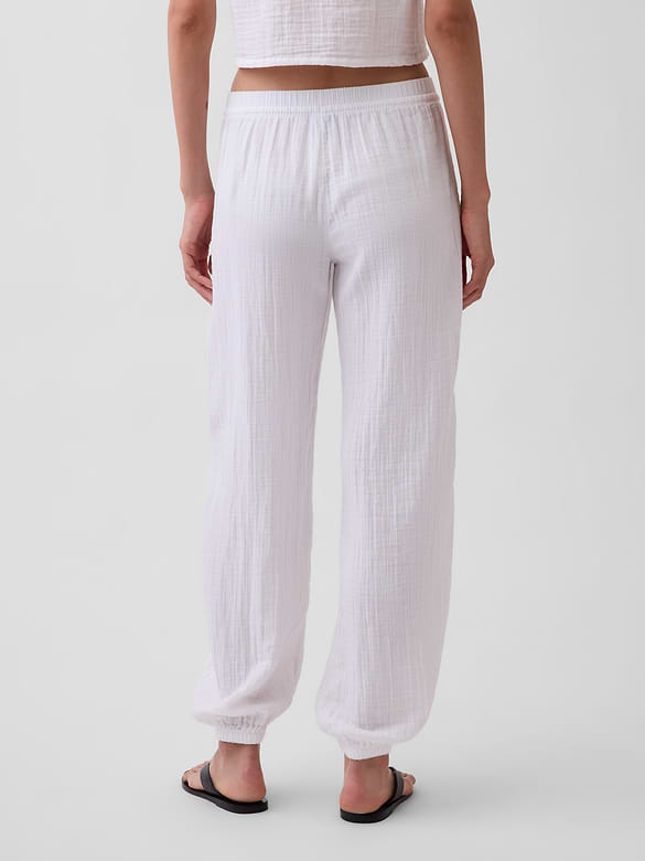 Cotton Gauze Easy Joggers