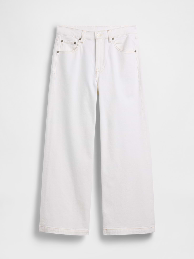 Image number 6 showing, High Rise Stride Wide-Leg Ankle Jeans