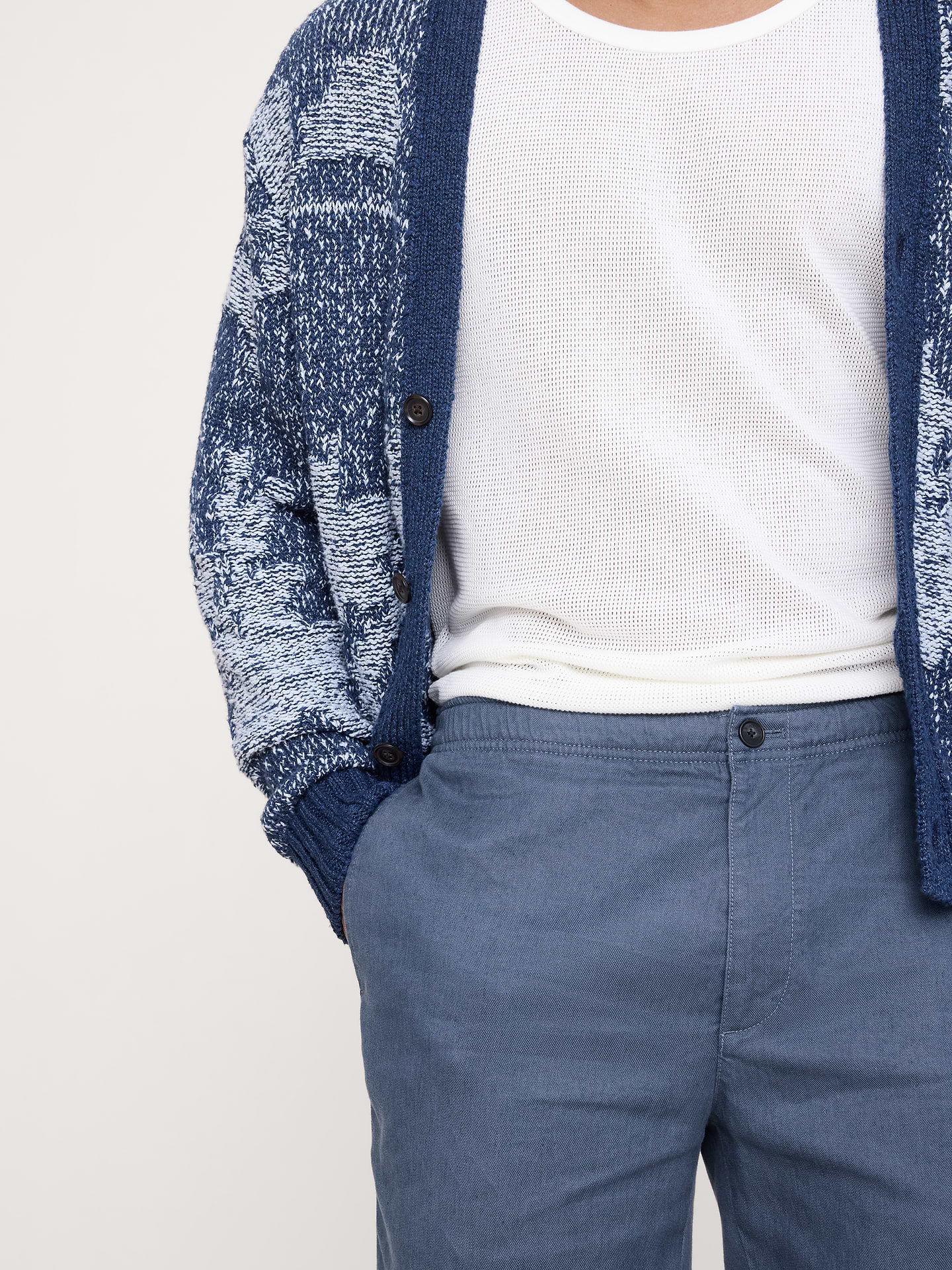 Image number 6 showing, Straight Italian Linen-Cotton Pull-On Pant
