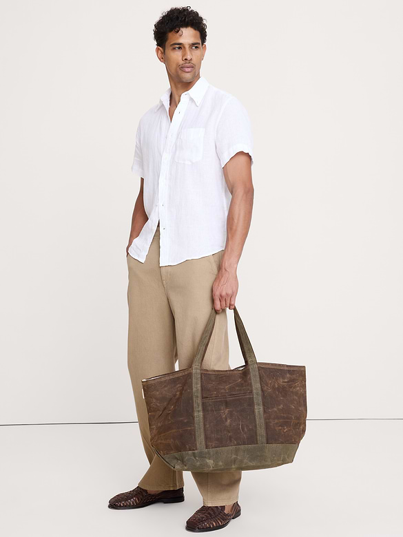 Chemise standard à manches courtes en lin