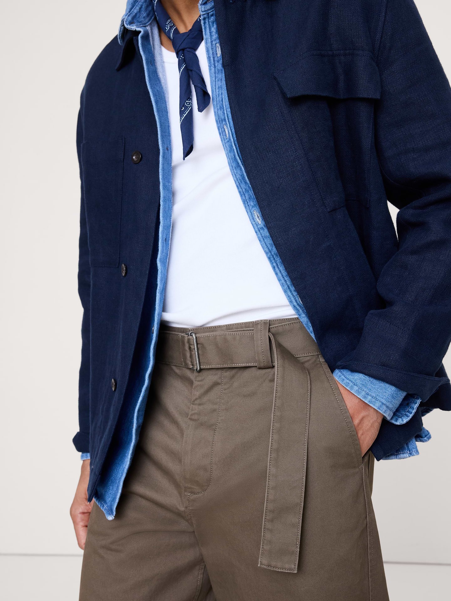 Image number 3 showing, Loose Belted Chino