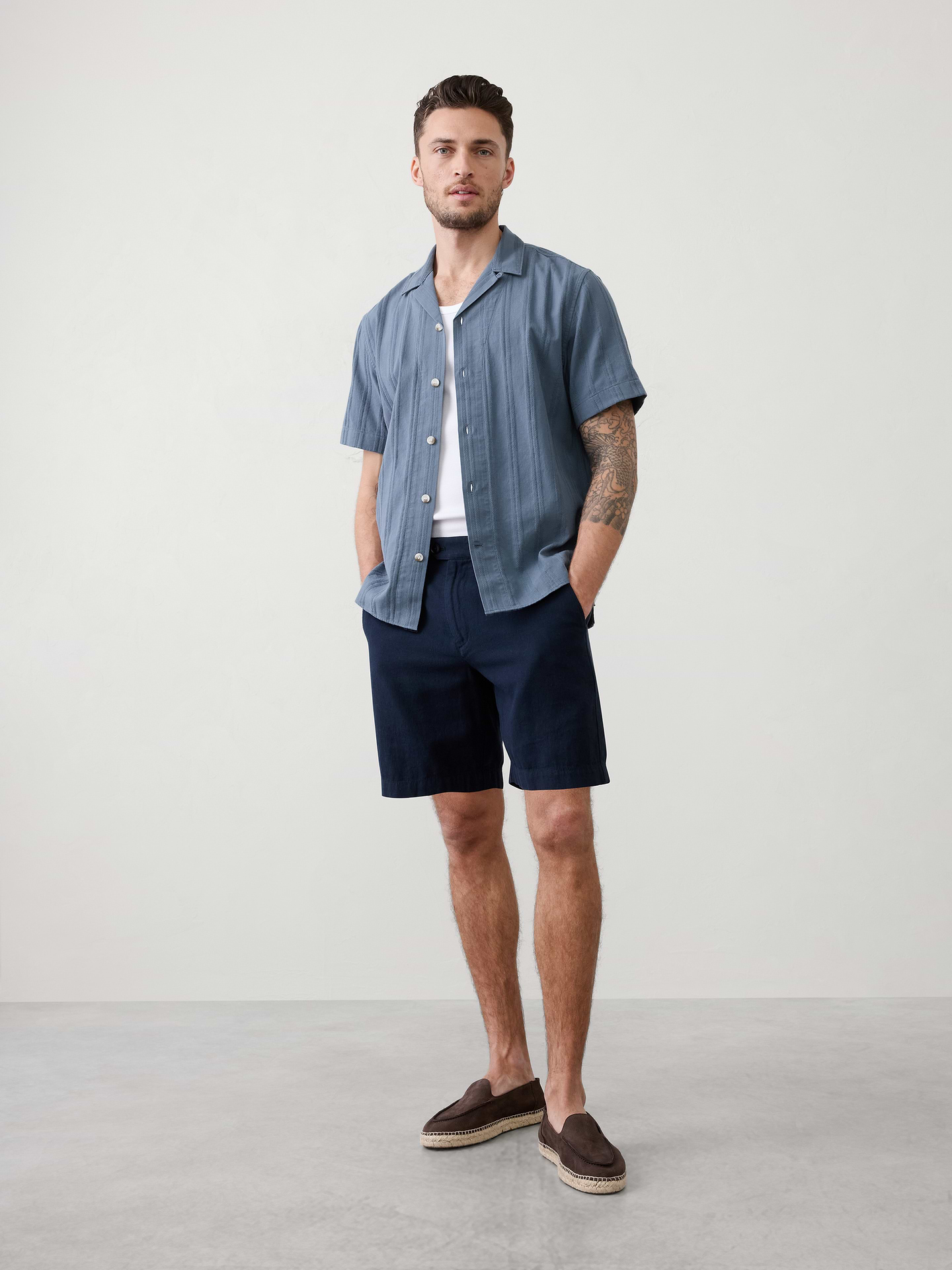 Image number 1 showing, Standard-Fit Textured Resort Shirt