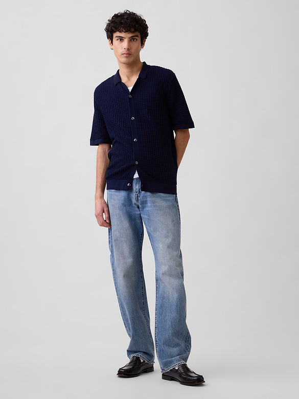 Textured Sweater Vacay Shirt
