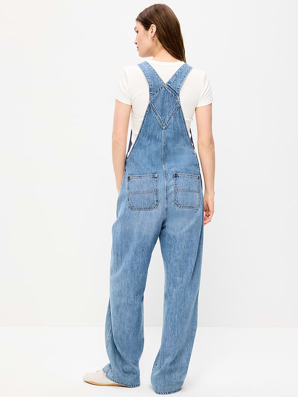 Baggy Wide-Leg Overalls