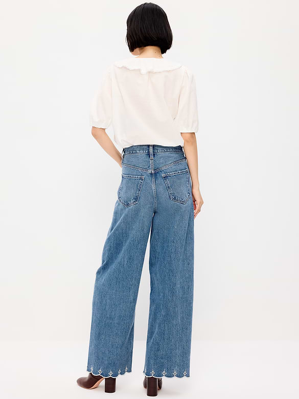 High-Waisted Baggy Wide-Leg Jeans