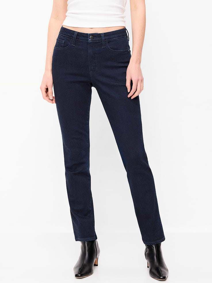 L'image numéro 5 présente Jean étroit à taille haute