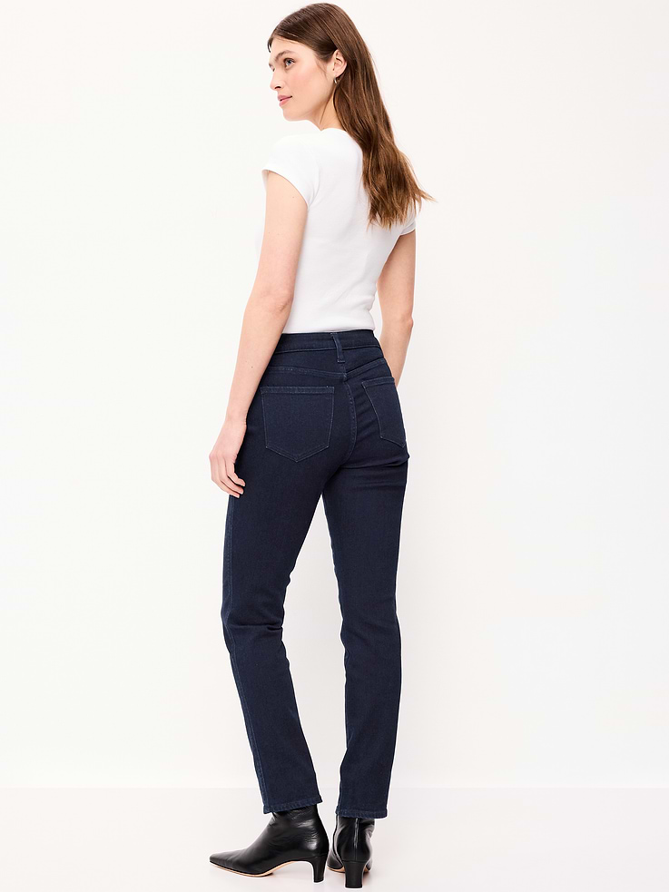 L'image numéro 2 présente Jean étroit à taille haute