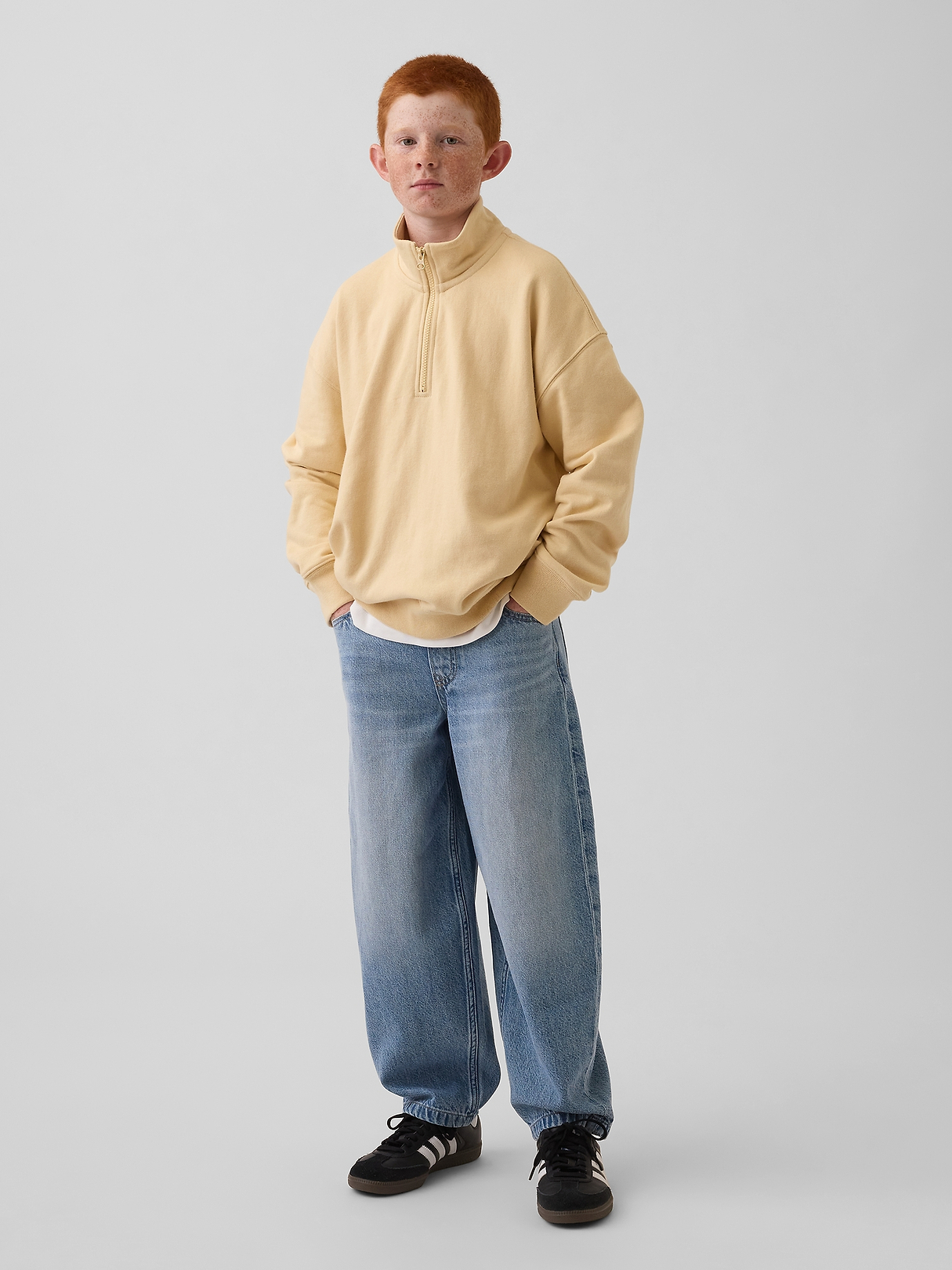 Kids VintageSoft Terry Relaxed Half-Zip Pullover | Gap