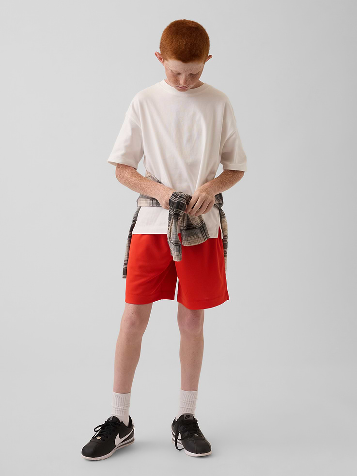 Image number 1 showing, Kids GapFit 6" Recycled Mesh Easy Shorts