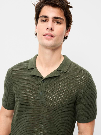 Image number 3 showing, Short-Sleeve Polo Sweater
