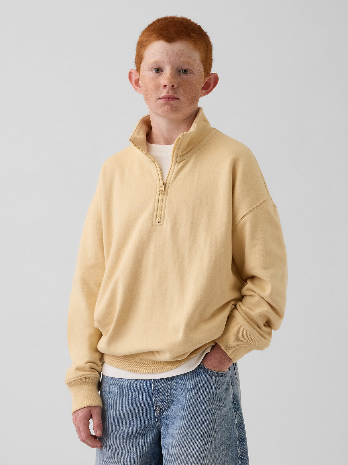 Kids VintageSoft Terry Relaxed Half-Zip Pullover | Gap