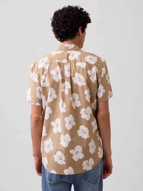 Stretch Poplin Shirt in Standard Fit